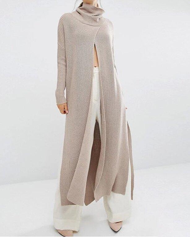 Turtleneck Thin Irregular Sweater